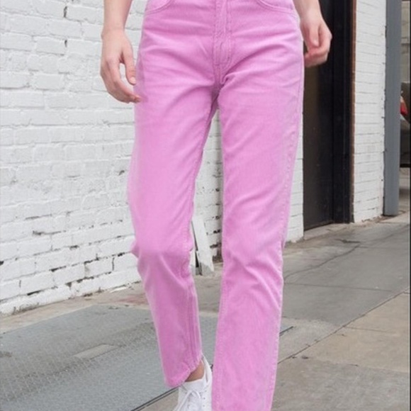 Brandy Melville BubbleGum Pink Corduroy Pants - Picture 1 of 4